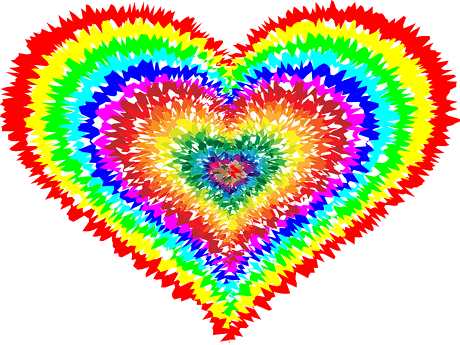 tie dye heart