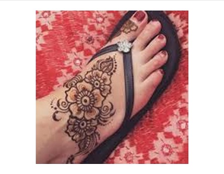 henna foot tattoo