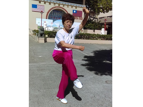 Woman doing Tai Chi