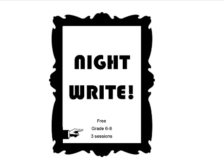 Night Write! design free for Grade 6-9 3 sessions, in a picture frame