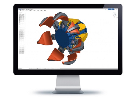 CAD rendering on computer screen