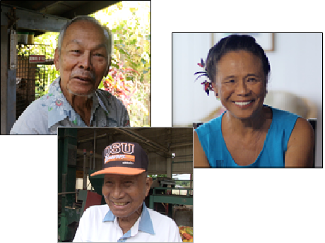 Sakadas Cipriano Erice, Angel Ramos, and Apolonia Agonoy Stice