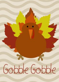turkey with words gobble gobble
