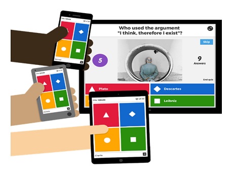 View of Kahoot website