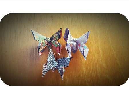 Origami butterflies