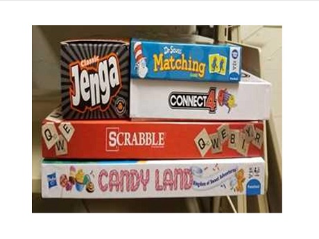 Stack of board games