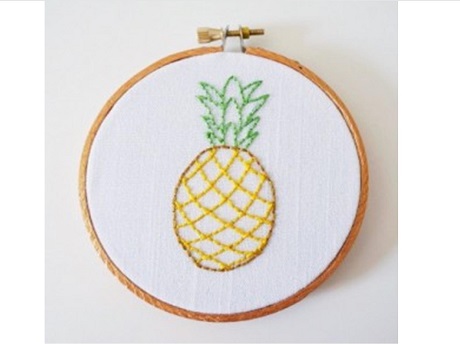 Pineapple embroidery