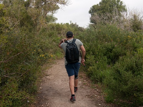 Man hiking on a trail