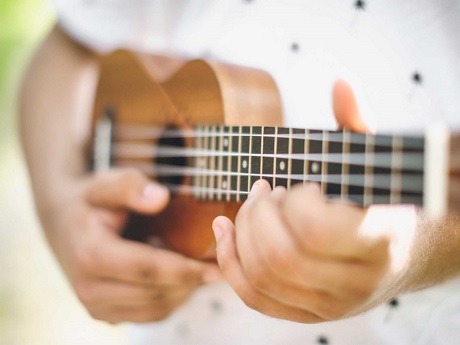 Musician Playing Ukulele Guitar