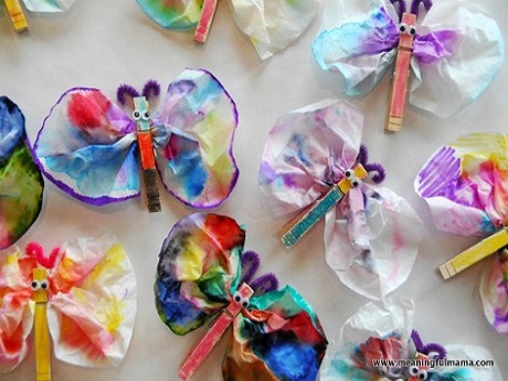 Coffee Filter Tie Dye Butterflies