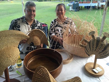 Lloyd Harold Kumulaau Sing Jr. and May Hauanai Balino-Sing, ulana ie practitioners