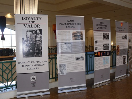 Loyalty & Valor photo display on Filipino veterans at Kapolei Public Library