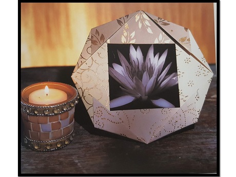 Origami picture frame with lotus photo