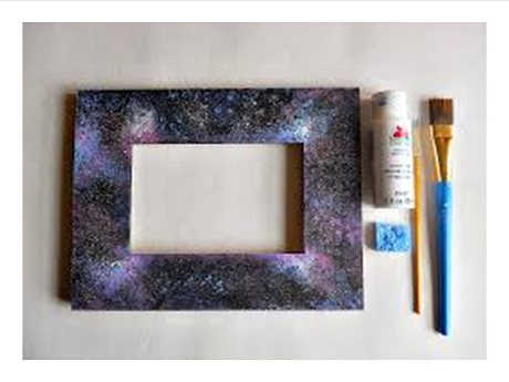 Galaxy painted picture frame