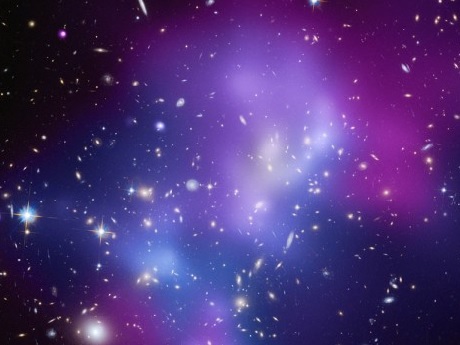 An image of outer space with dark matter