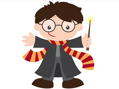 Harry Potter Clip Art with Wand