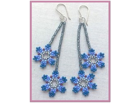 Beaded flower earrings