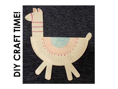 Paper plate llama example