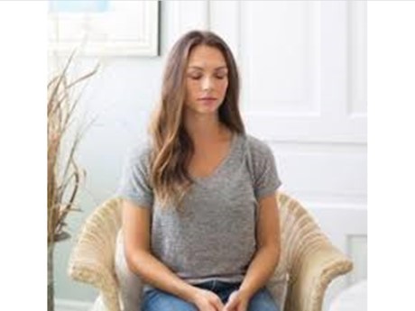 woman meditating