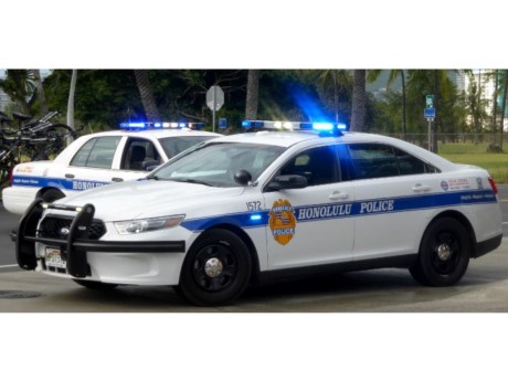 two Honolulu Police Department cars