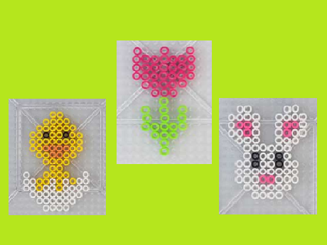 spring themed perler bead creations