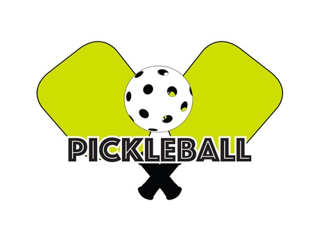 two pickleball paddles and a ball with caption pickleball