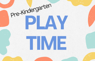 Play time for Pre-Kindergarten colorful border