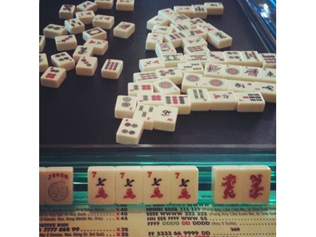 mahjongg tiles in play