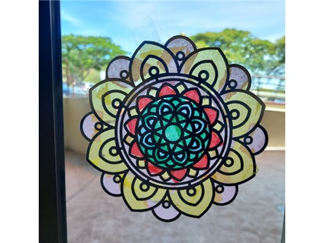 mandala window cling