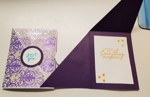 Two hand made greeting cards