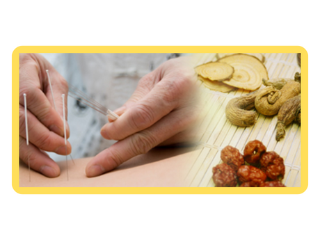 Acupuncture needles and various herbs