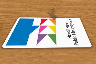 A gecko on a library card.